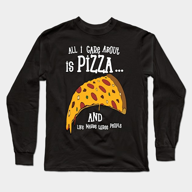 Funny Pizza Lovers Design Long Sleeve T-Shirt by Turnersartandcrafts